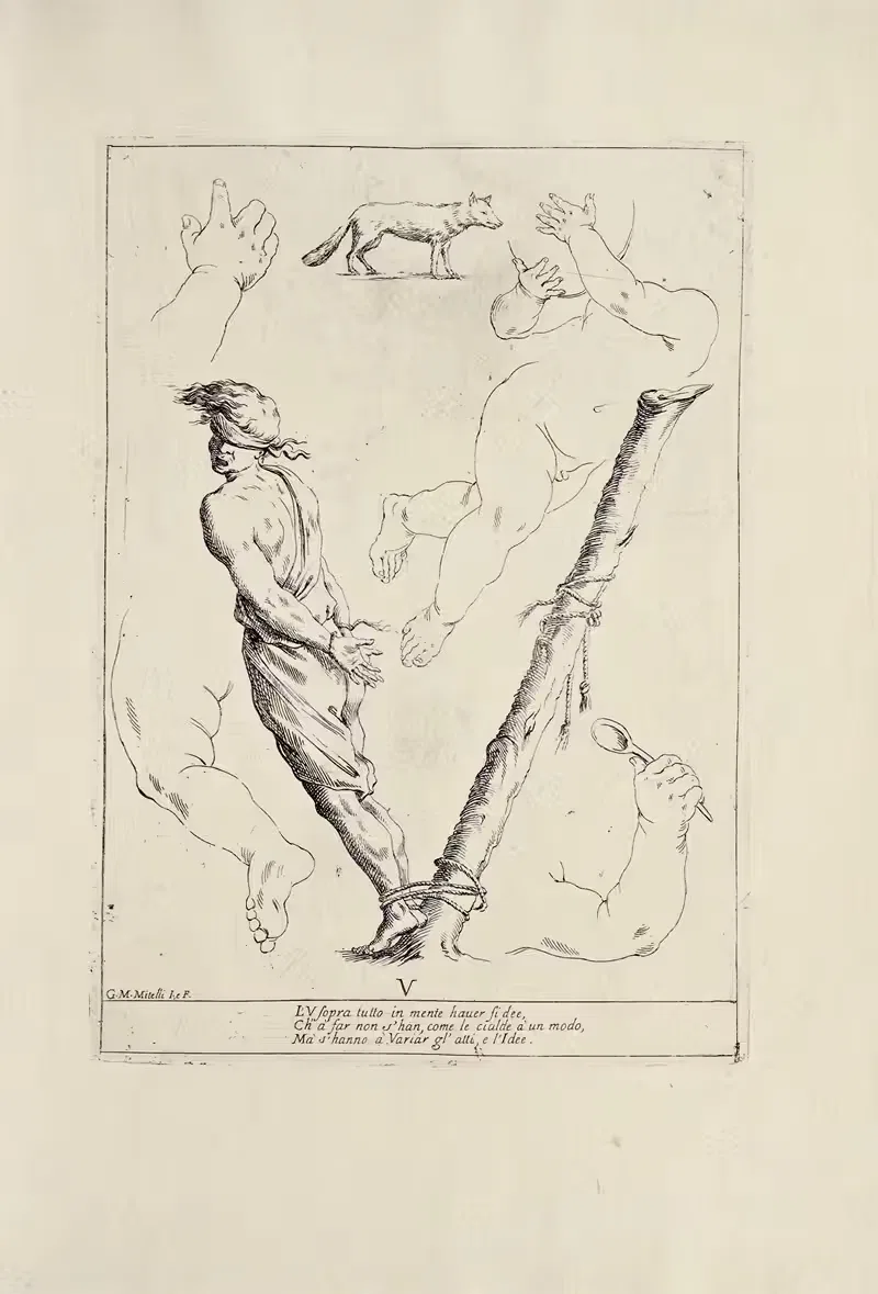 Alfabeto in sogno Pl.21 — Giuseppe Maria Mitelli