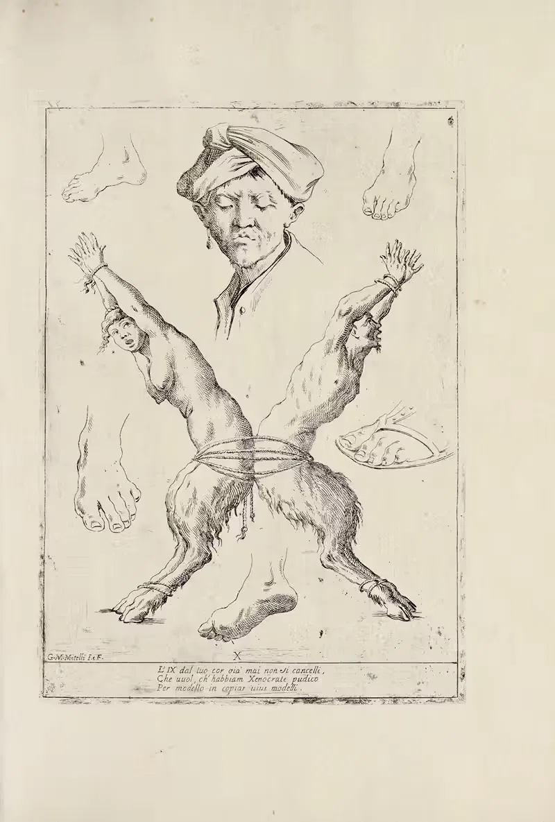 Alfabeto in sogno Pl.22 — Giuseppe Maria Mitelli
