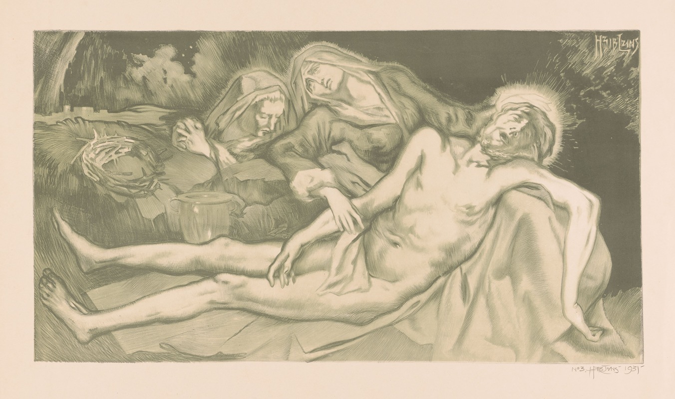 Bewening van Christus by Huib Luns, 1931 — digital art print download