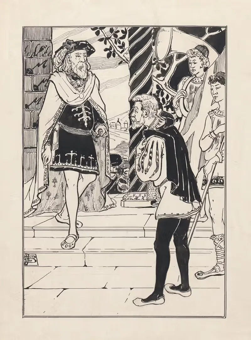 Кент, замаскированный под Короля Лира by Якоб Питер ван ден Бош, 1878 - 1948 — digital art print download