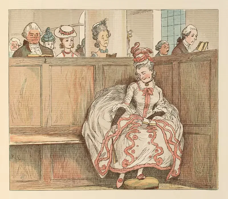 Mrs Mary Blaize Pl.5 by Randolph Caldecott, 1887 — digital art print download