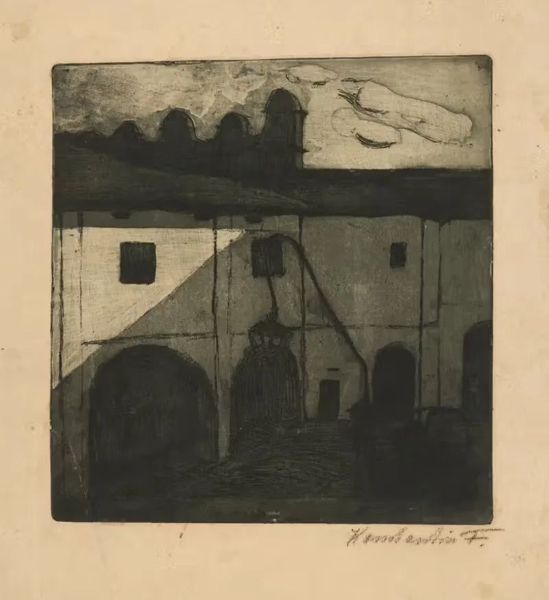 Nádvorie kaštieľa v Strážkach — Frida Konstantin