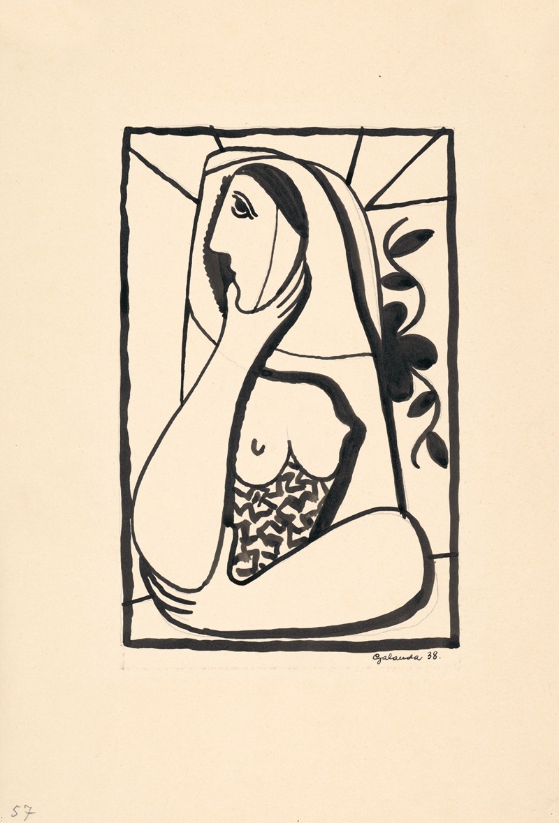 В окне by Микулаш Галанда, 1938 — digital art print download