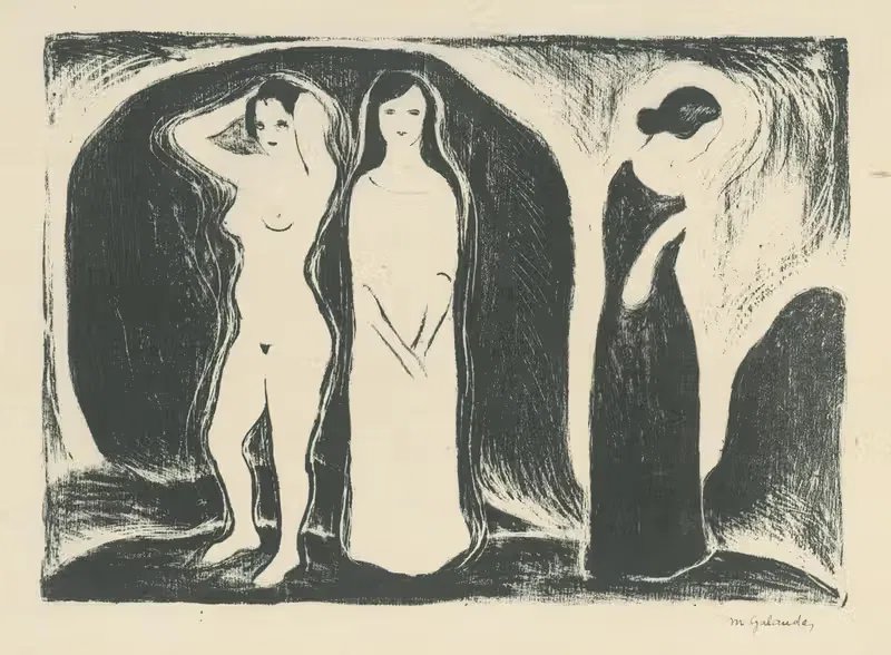 Женщина в трёх образах by Микулаш Галанда, 1924 — digital art print download