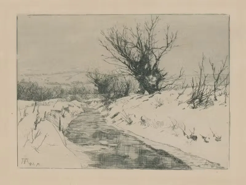 Поток зимой by Акаш Араниоши, 1892 — digital art print download