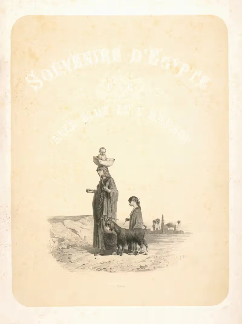 Воспоминания об Египте от Алекса. Биды и Э. Барбо by Александр Бида, 1851 — digital art print download