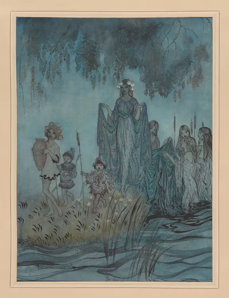 'Комус' Милтона. Сабрина поднимается by Артур Рэкхэм, 1906-1921 — digital art print download