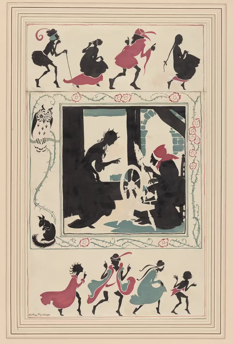 Спящая красавица. Фронтиспис by Артур Рэкхэм, 1920 — digital art print download