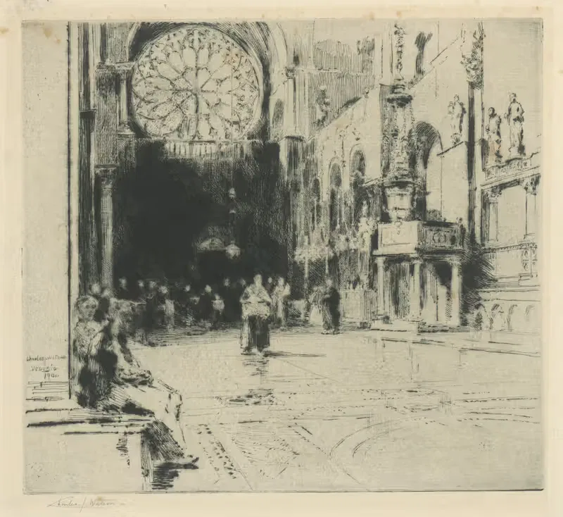 Интерьер Святого Марка в Венеции by Чарльз Джон Уотсон, 1900 — digital art print download