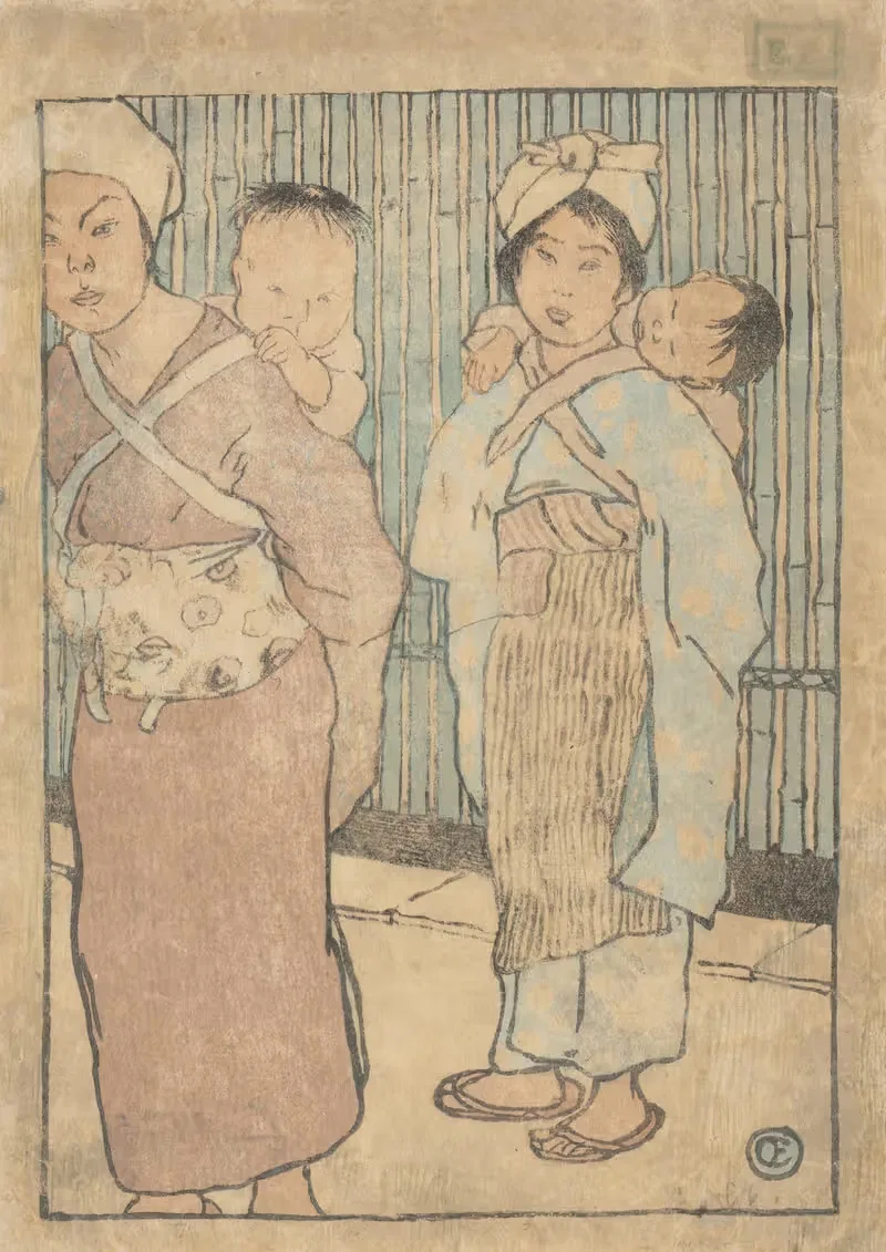 Восточные матери с детьми by Эмиль Орлик, 1908–1923 — digital art print download