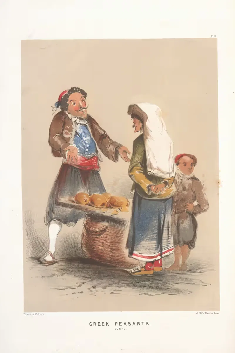 Греческие крестьяне, Корфу by Форбс МакБин, 1854 — digital art print download