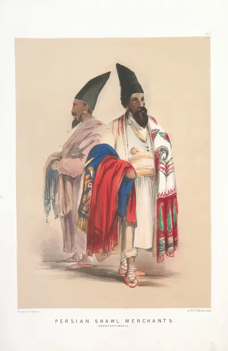 Персидские торговцы шали, Константинополь by Форбс МакБин, 1854 — digital art print download