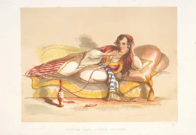 Турецкая дама — домашний костюм by Форбс МакБин, 1854 — digital art print download