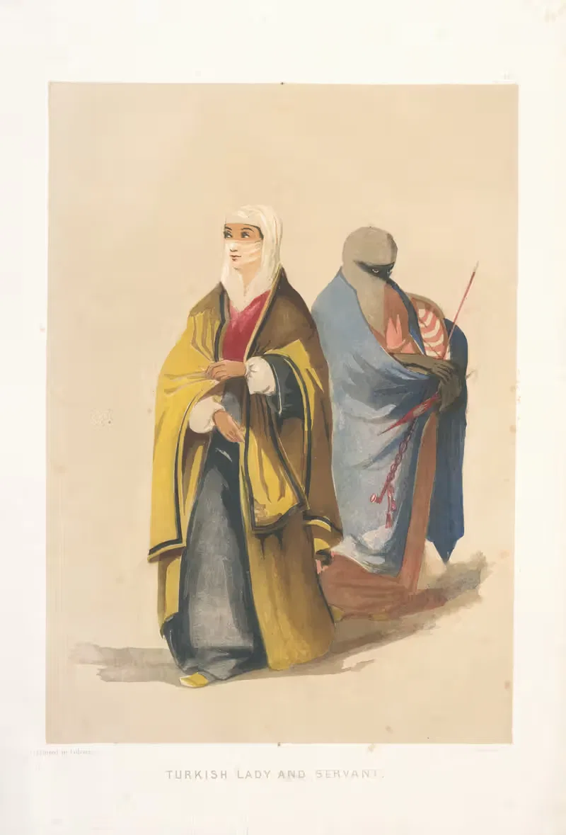 Турецкая дама и слуга by Форбс МакБин, 1854 — digital art print download