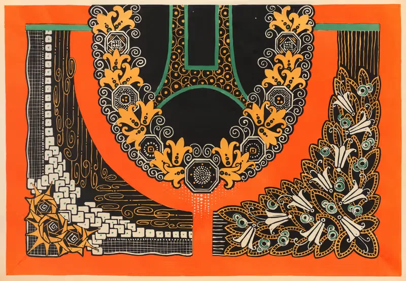 Современное оформление в текстиле Пл. 6 by Гастон Шарле, 1925 — digital art print download
