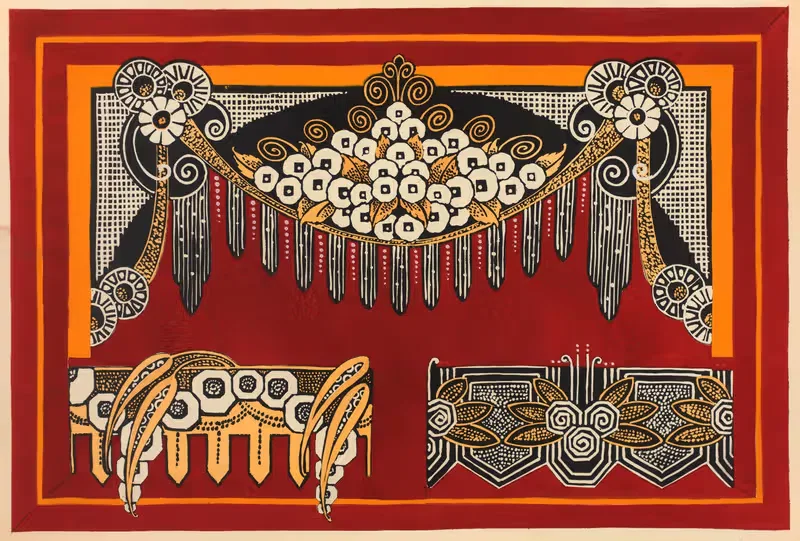 Современное оформление в текстиле Пл. 9 by Гастон Шарле, 1925 — digital art print download