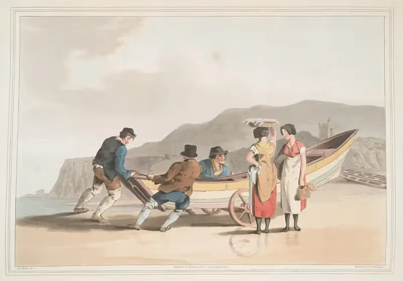 Рыбаки, Плита 5 by Джордж Уокер, 1814 — digital art print download