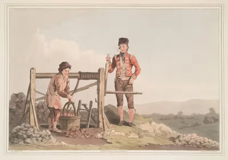 The ruddle pit, Plate 10 by George Walker, 1814 — digital art print download