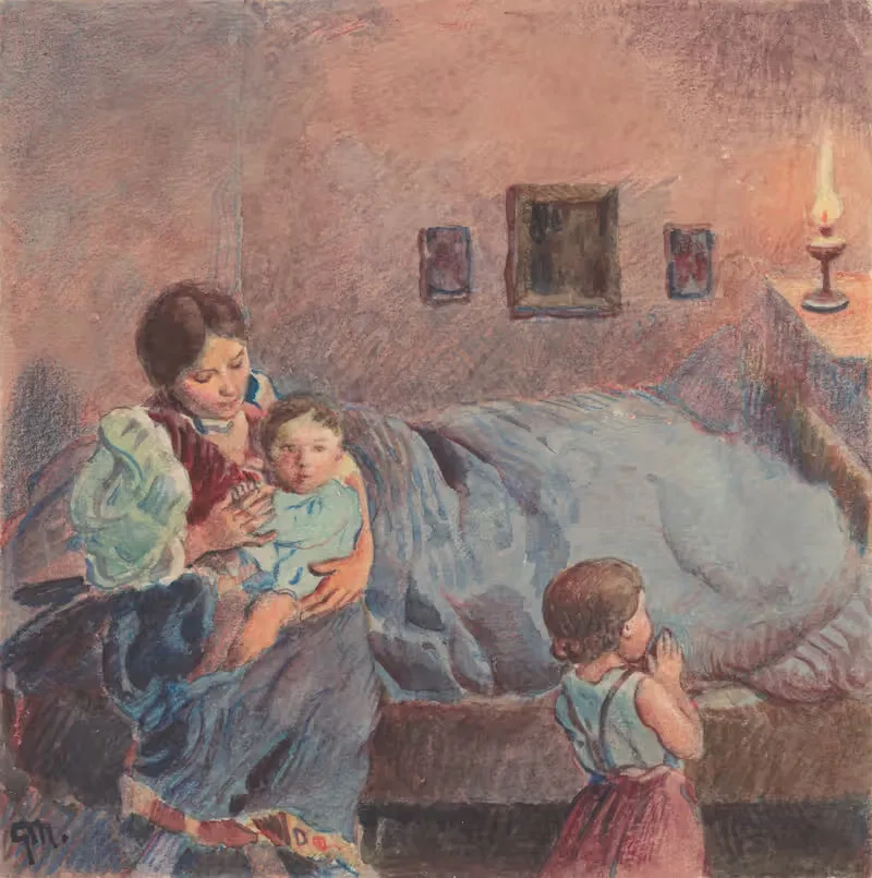 20. – Перед сном by Густав Мальи, 1932 — digital art print download