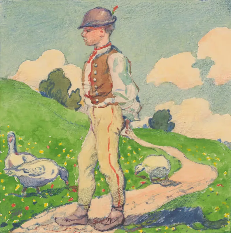 5. – Мужчина с скрипкой by Густав Мальи, 1932 — digital art print download