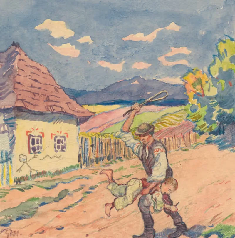 9. – Payment for Painting White-Limed Cottage — Gustáv Mallý