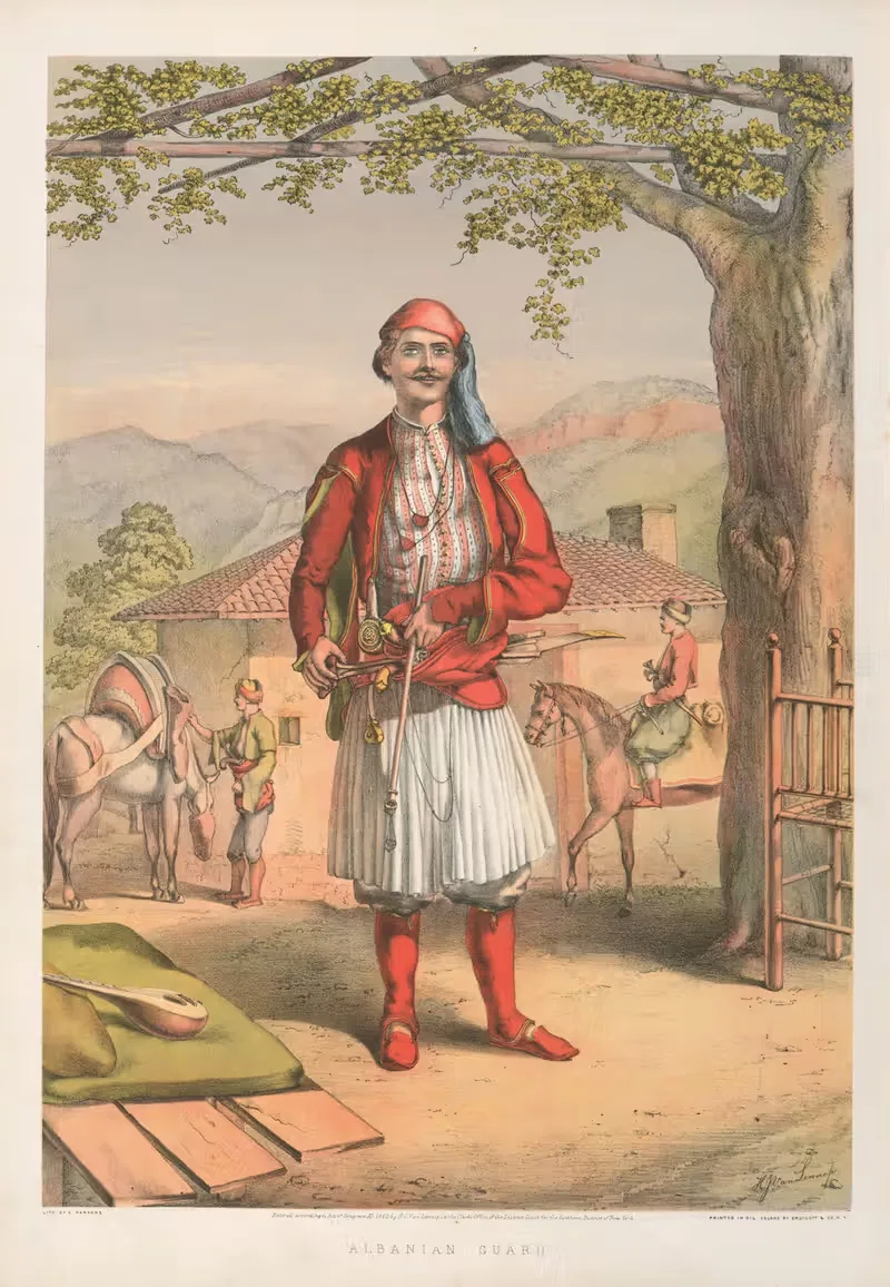 Албанская гвардия by Генри Джон Ван-Леннеп, 1862 — digital art print download