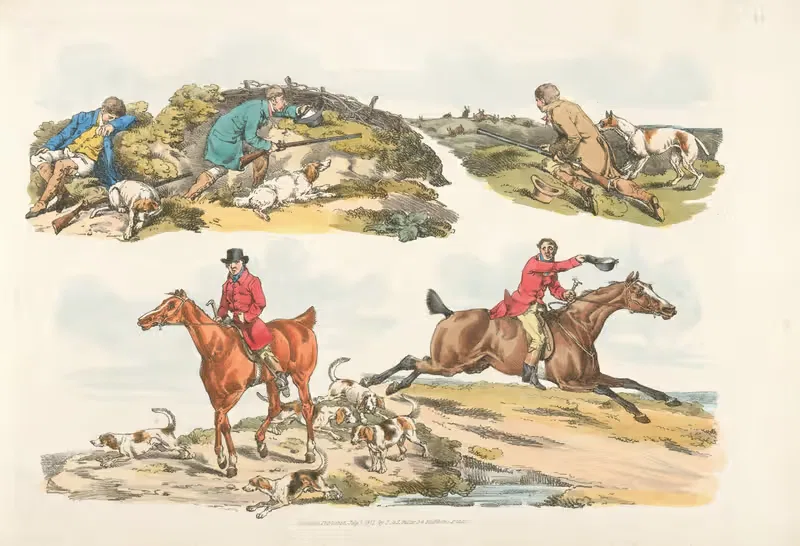 Охота на зайцев by Генри Томас Алкен, 1817-1818 — digital art print download