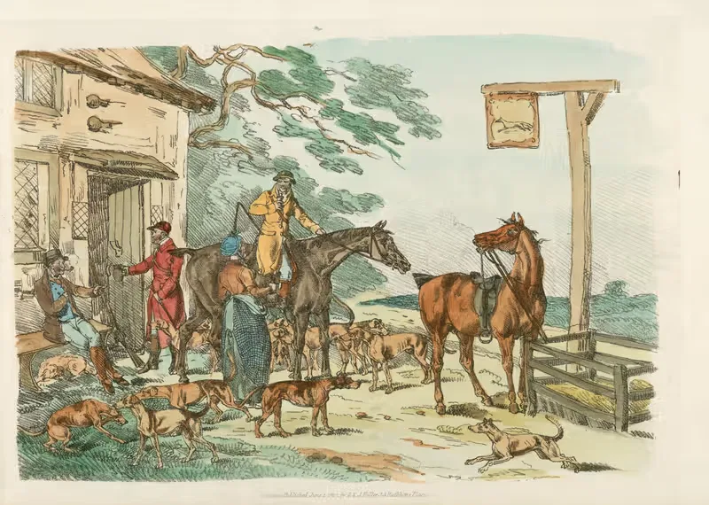 Охотники перед охотой by Генри Томас Алкен, 1817-1818 — digital art print download