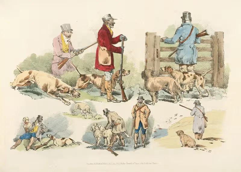 Охотники с их собаками by Генри Томас Алкен, 1817-1818 — digital art print download