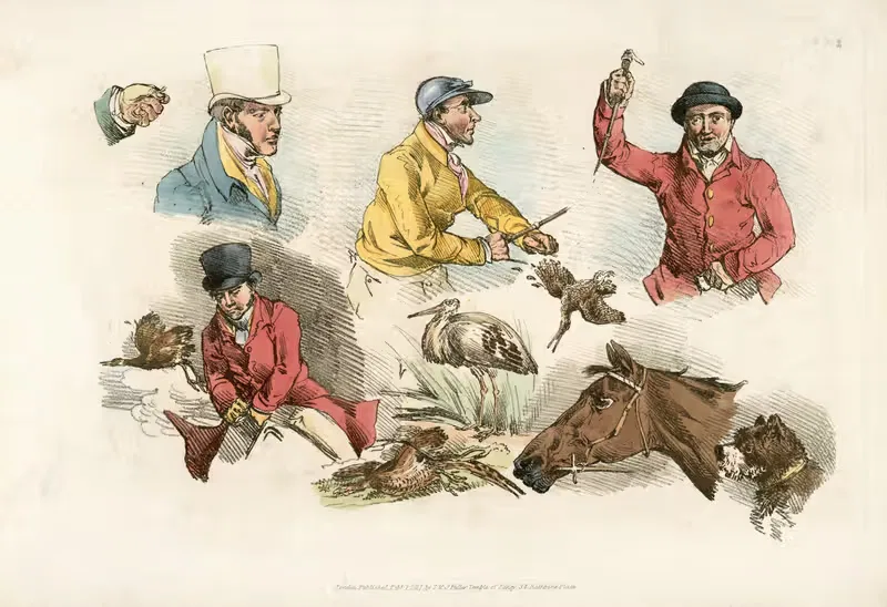 Охотники, животные, птицы by Генри Томас Алкен, 1817-1818 — digital art print download