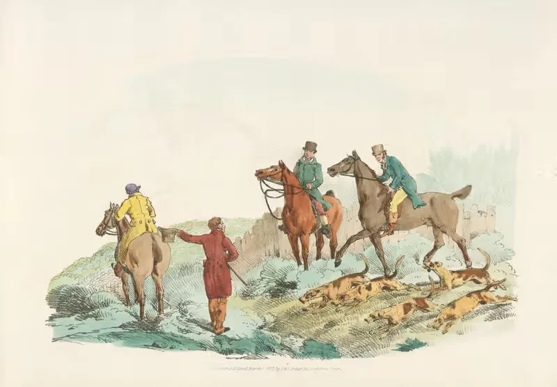 Верховая езда на собаках by Генри Томас Алкен, 1817-1818 — digital art print download