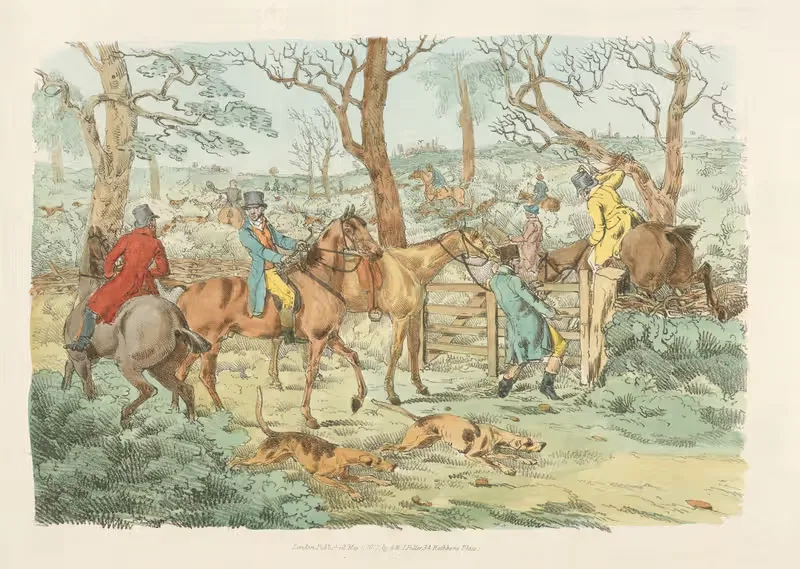 Спортсмены в ограждении. by Генри Томас Алкен, 1817-1818 — digital art print download