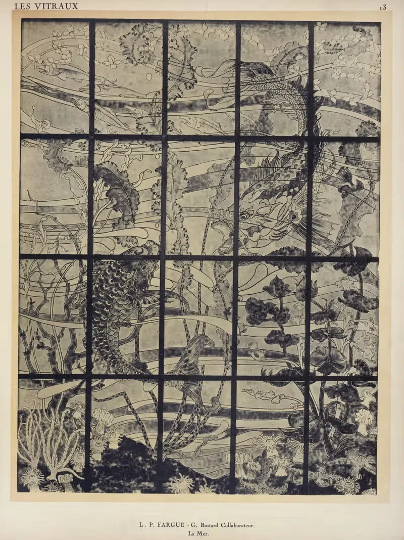 Море, у Павильона Витража by Жак Грюбер, 1925 — digital art print download