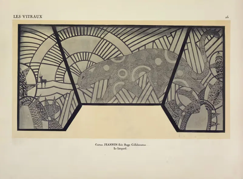 Леопард, в Павильоне витража by Жак Грюбер, 1925 — digital art print download