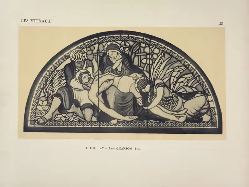 Пьета, в павильоне витража. by Жак Грюбер, 1925 — digital art print download