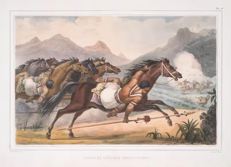 Charge de cavalerie Gouaycourous — Jean Baptiste Debret