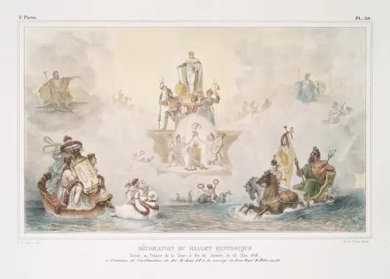 Декорация исторического балета by Жан Батист Дебре, 1834 - 1839 — digital art print download
