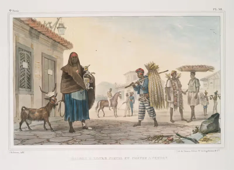 Maison à louer, cheval et chèvre à vendre — Jean Baptiste Debret