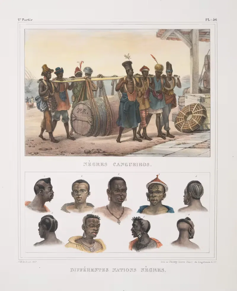 Nègres cangueiros; Différentes nations nègres — Jean Baptiste Debret