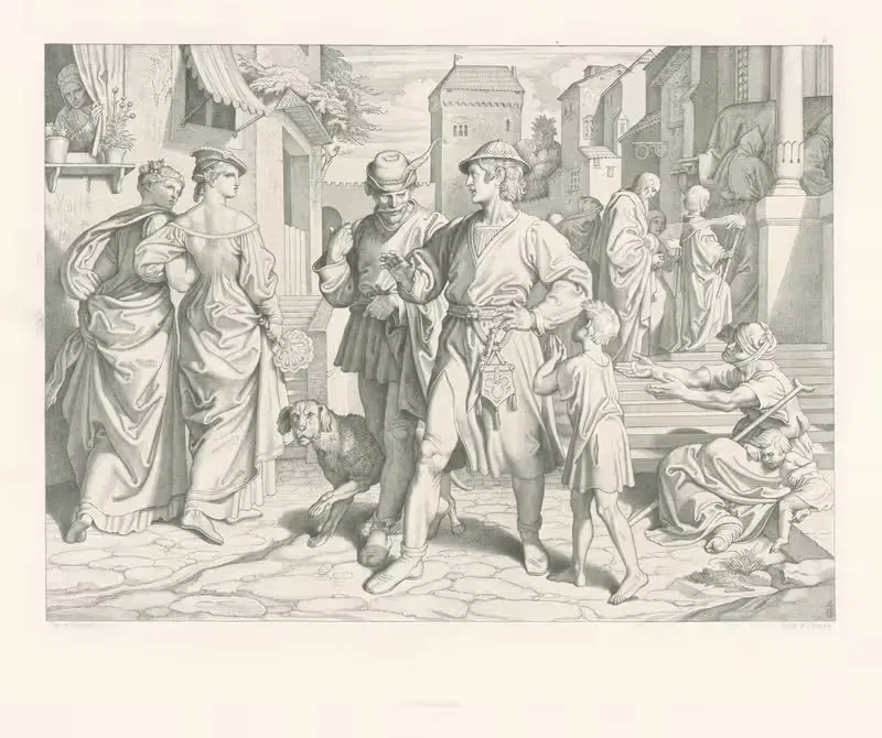 На улице by Иосиф фон Фюрих, 1830–1850 — digital art print download