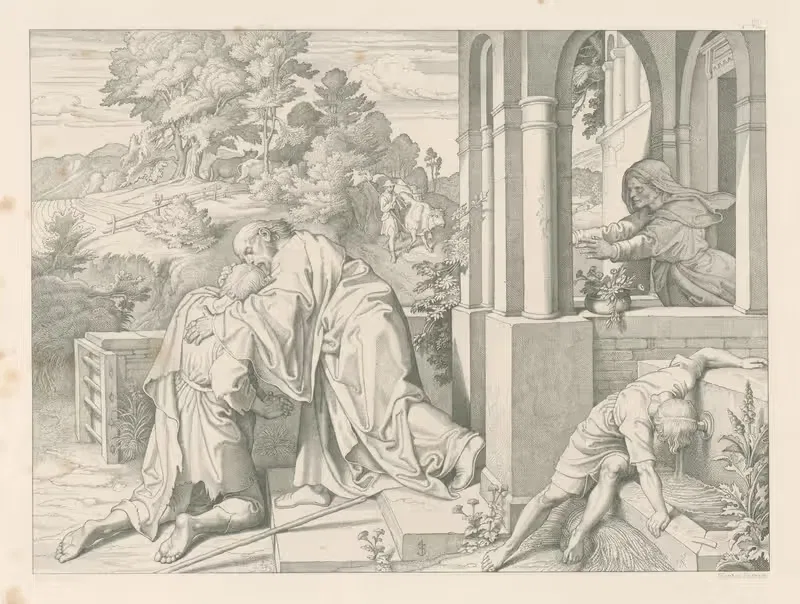 Возвращение блудного сына by Иосиф фон Фюрих, 1830–1850 — digital art print download