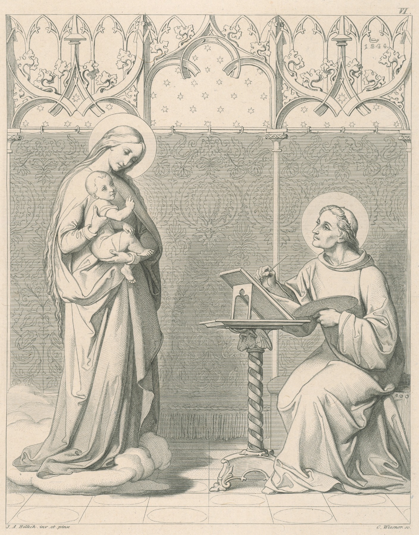 St. Luke paints the Virgin Mary — Konrád Wiesner