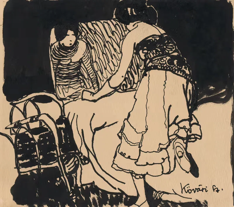 Пред зеркалом II. by Константин Ковари-Качмарик, 1908 — digital art print download
