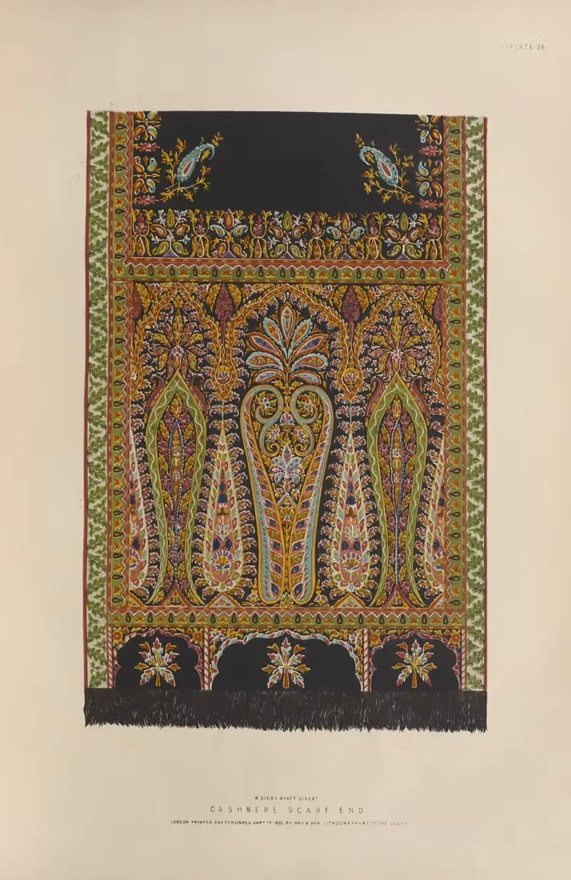 Конец кашемирового шарфа. by Мэтью Дигби Уайатт, 1851 - 1853 — digital art print download