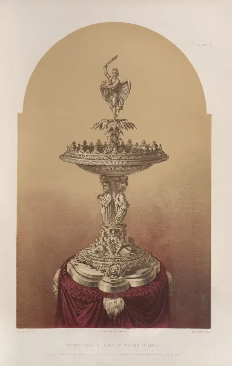 Центровая часть из серебра by Мэтью Дигби Уайатт, 1851 - 1853 — digital art print download