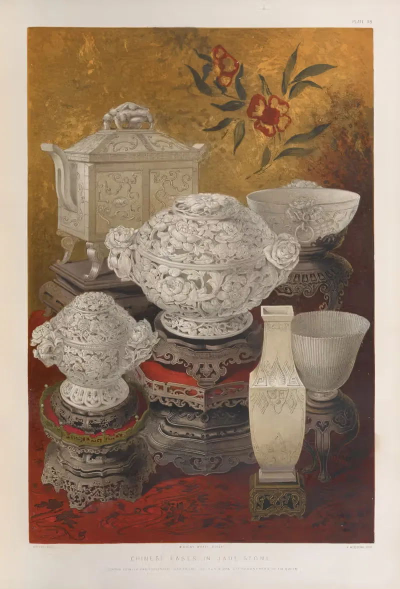 Китайские вазы из нефритового камня by Мэтью Дигби Уайатт, 1851 - 1853 — digital art print download