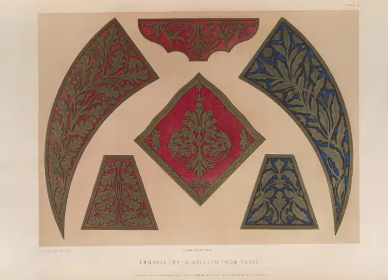 Embroidery in bullion from Tunis — Matthew Digby Wyatt