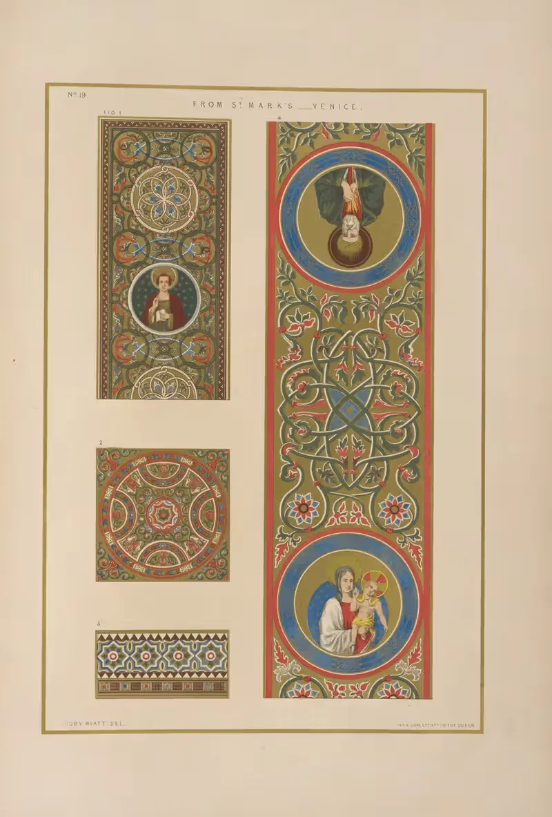 Фигуры 1-4. Из Святого Марка, Венеция by Мэтью Дигби Уайатт, 1848 — digital art print download