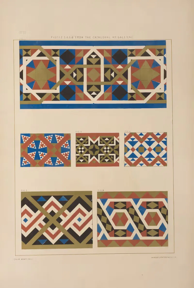 Figs. 1-6. From the cathedral at Salerno — Matthew Digby Wyatt