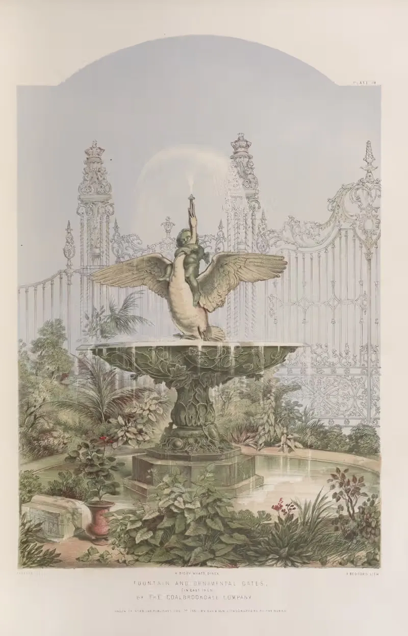 Fountain and ornamental gates — Matthew Digby Wyatt
